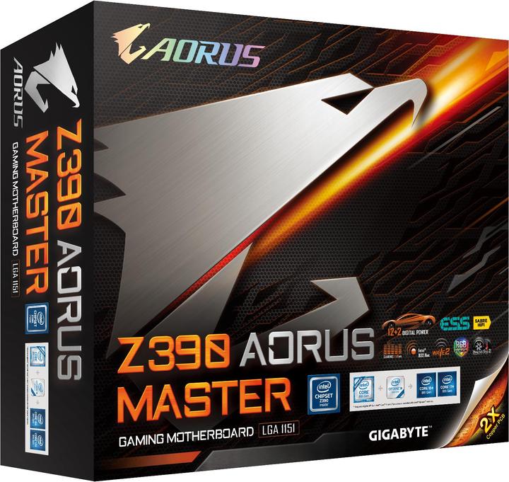 Actual product image Gigabyte Z390 Aorus Master (LGA 1151, Intel Z390, ATX)