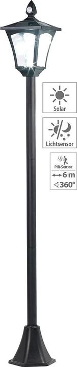 Image du produit Royal Gardineer Lanterne de jardin solaire à LED avec capteur PIR et crépusculaire (IP44)