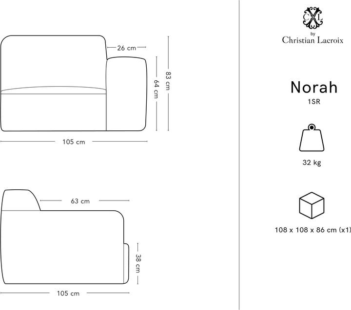 Actual product image CXL by Christian Lacroix Norah (3-seater, 4-seater, 2 person sofa)