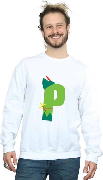 Actual product image Disney Mens Alphabet P Is For Peter Pan Sweatshirt (XL)