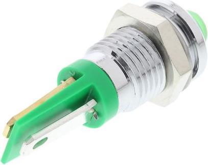 Produktbild Rs Pro LED erhaben 8mm chrom 2Vdc grün
