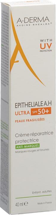 Actual product image A-Derma EPITHELIALE AH ULTRA Cream SPF50+ Cream (Suntan cream, SPF 50, 40 ml, 66 g)