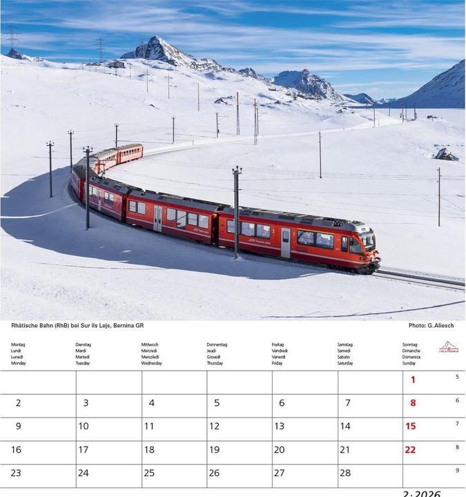 Actual product image Schweiz 21x24 2026 (21 x 24 cm, Hardcover, French, German, Italian)