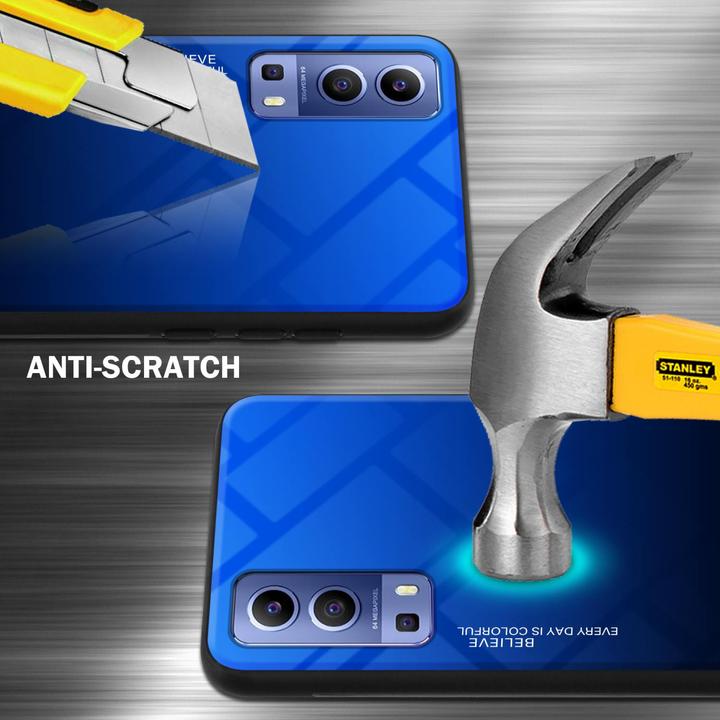 Actual product image Cadorabo TPU 2 colors glass envelope (Vivo Y72 5G, Vivo Y52s 5G)