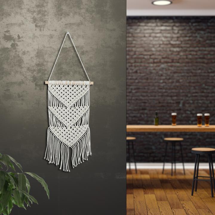 Image du produit Relaxdays Tenture murale en macramé (25.5 x 1.5 x 70 cm)