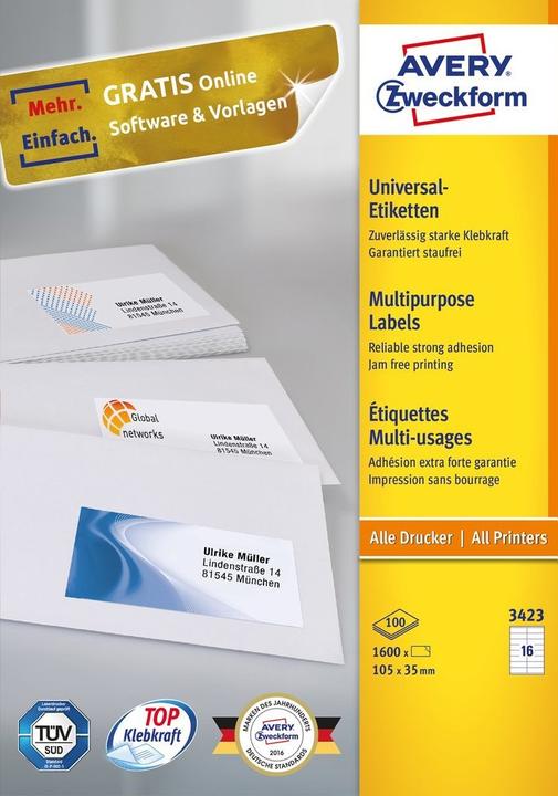 Image du produit Avery Étiquettes universelles