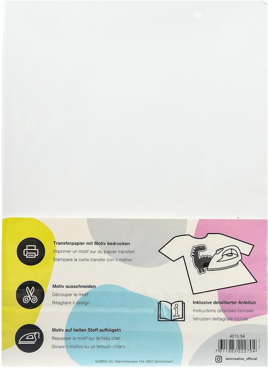 Image du produit I Am Creative Papier de transfert (100 g/m², 5 x)