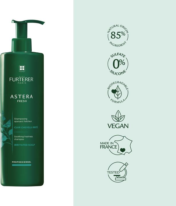 Actual product image Rene Furterer Astera Fresh Soothing Shampoo 600ml PRO (600 ml, Liquid shampoo)