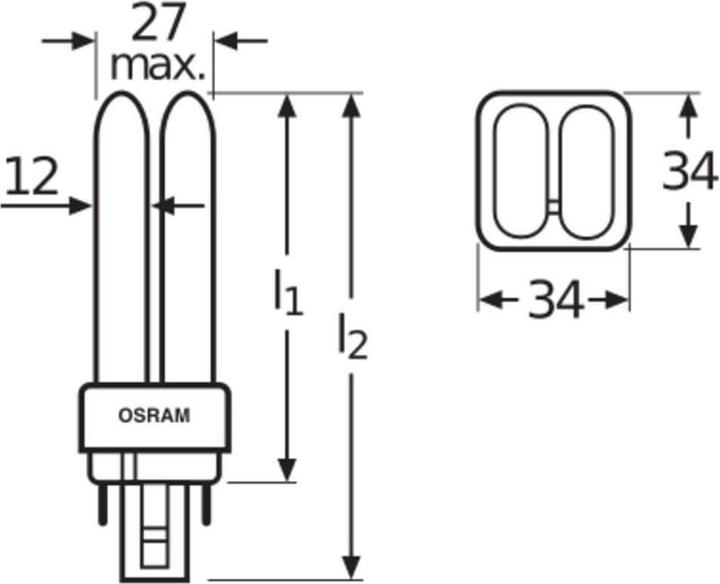 Actual product image Osram Dulux (G24q-2, 18.70 W, 1130 lm, 10 x, A)