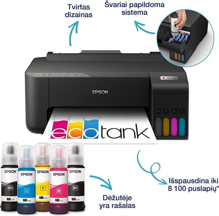 Actual product image Epson EcoTank L1270 Inkjet Printer, Black (Colour)