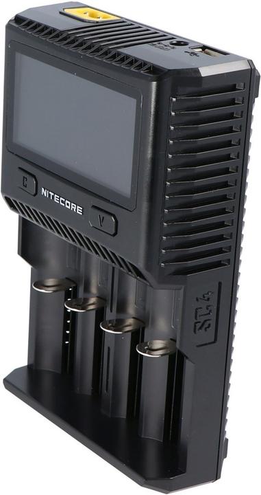 Actual product image Nitecore SC4 - Quick charger (1 pcs., 14500, 16340, 18650, 26650, Battery + charger)