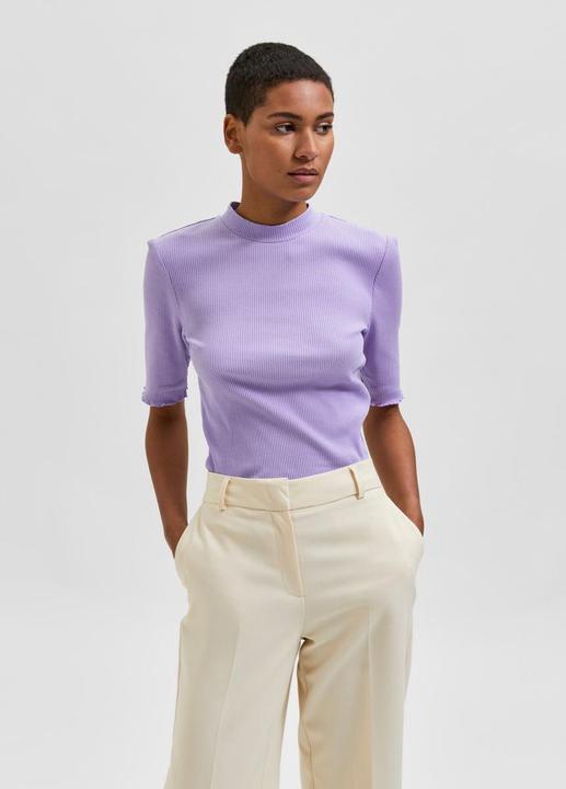 Actual product image Selected Femme Organic cotton ribbed t-shirt (S)