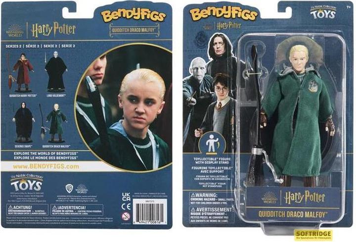 Actual product image Noble Collection Harry Potter figurine flexible Bendyfigs Draco Malfoy Quidditch 19 cm