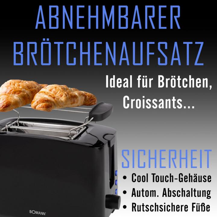 Actual product image Bomann TA 6065 CB Toaster black
