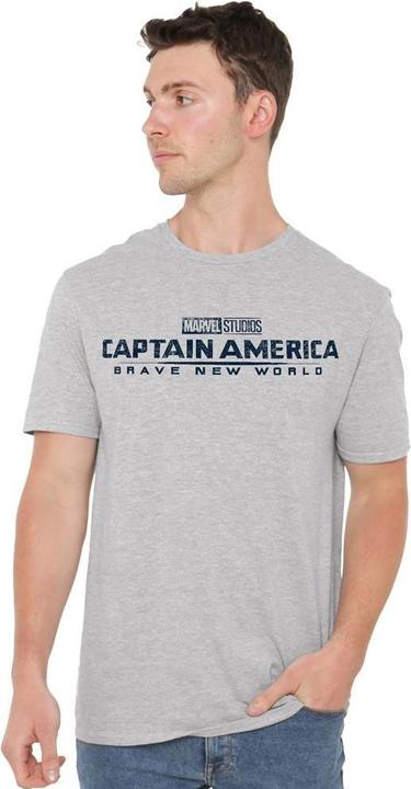 Actual product image Captain America Mens Distressed Logo T-Shirt (5XL)
