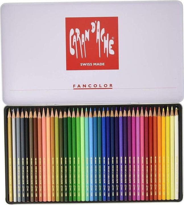 Image du produit Caran d'Ache Boîte métallique de crayons de couleur Fancolor (Multicolore, 40 x)