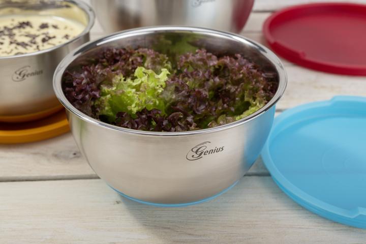 Produktbild Genius Edelstahl Schüssel Set (22 cm, 3 l, 3 x)