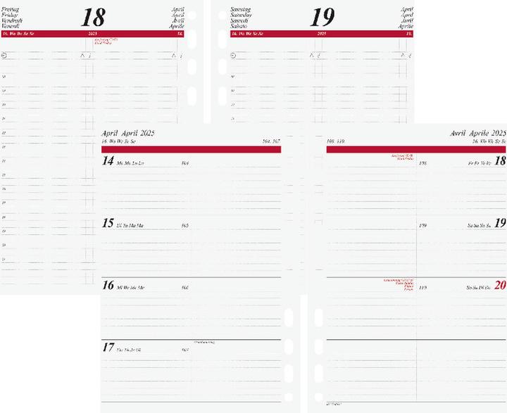 Produktbild Idé TIMING Jahresinhalt (7.5 x 13 cm, Englisch, Italienisch, Französisch, Deutsch)