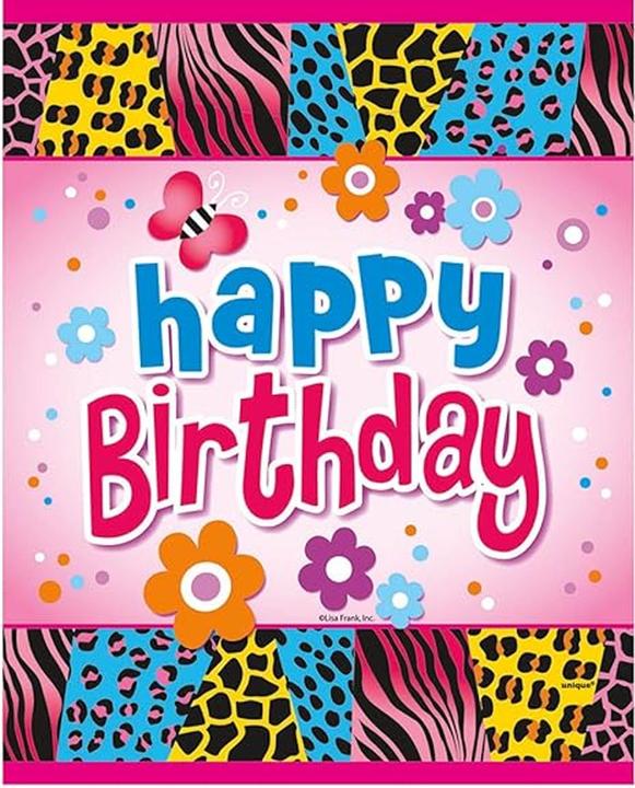 Immagine prodotto Unique Party Tovaglia di plastica per festa di compleanno (213,36 x 137,16 cm)