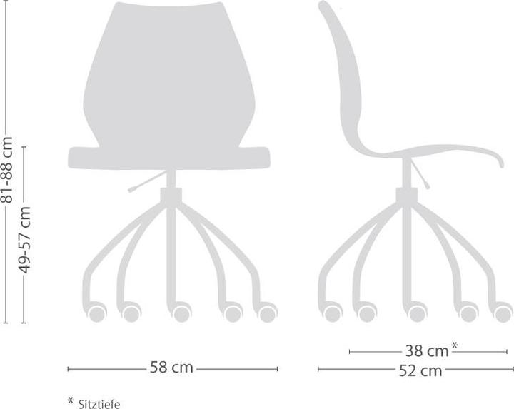 Actual product image Kartell Maui office swivel chair