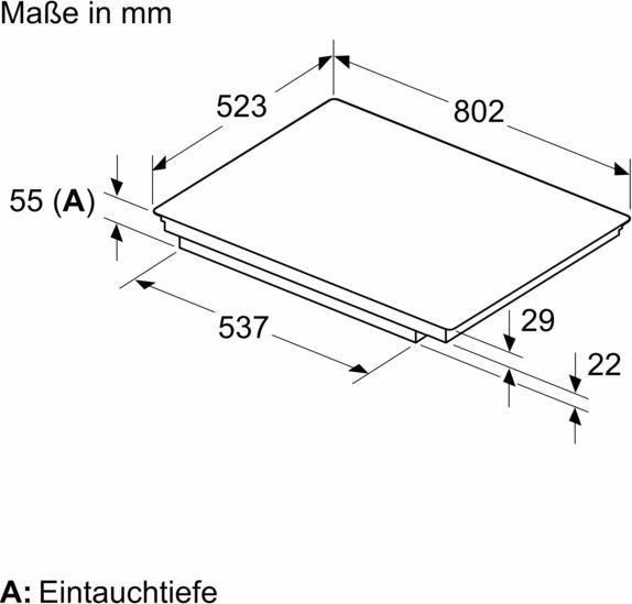 Produktbild Bosch Hausgeräte Serie 6, Induktionskochfeld, 80 cm, Schwarz, Mit Rahmen aufliegend, PXV845HC1E