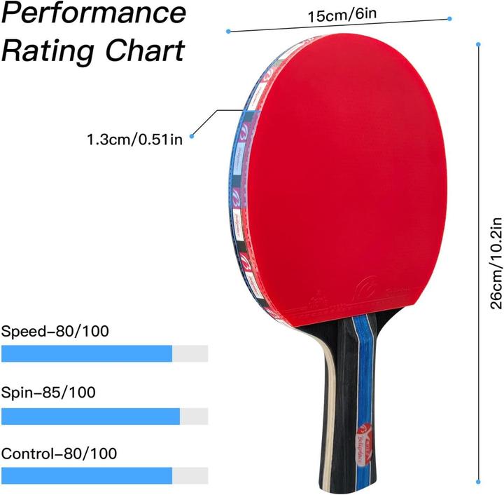 Immagine prodotto Baozun Set di racchette da ping pong con rete