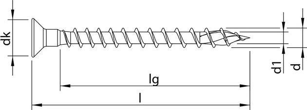 Actual product image Pitzl Wood construction screws (100 Screws per piece)