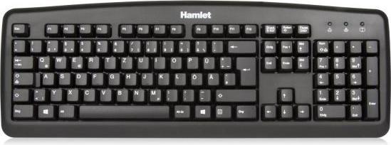 Produktbild Hamlet Tastiera USB Tedesca Black (DE, Kabelgebunden)