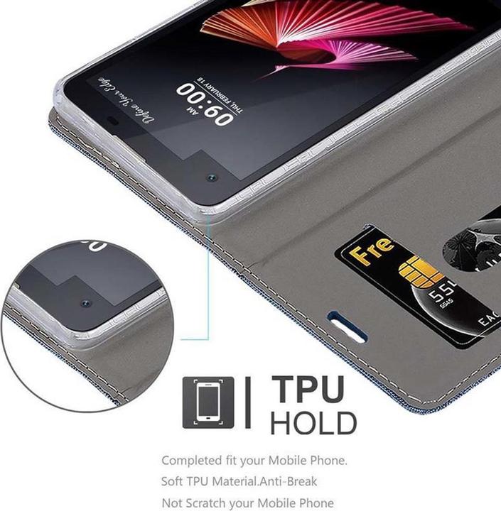 Image du produit Cadorabo Couverture look jeans Book (LG X Screen)