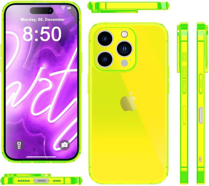 Produktbild Nalia Klar Transparente Neon Silikon Hülle (Apple iPhone 16 Pro)