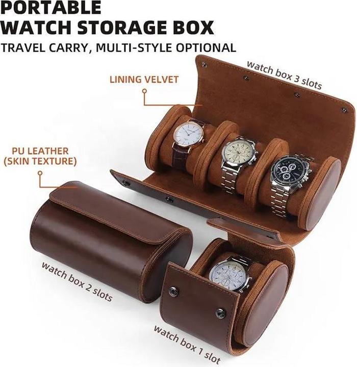 Image du produit PhoneLook Boîte à montre de luxe et de haute qualité en similicuir et coussin de montre doux 1 montre