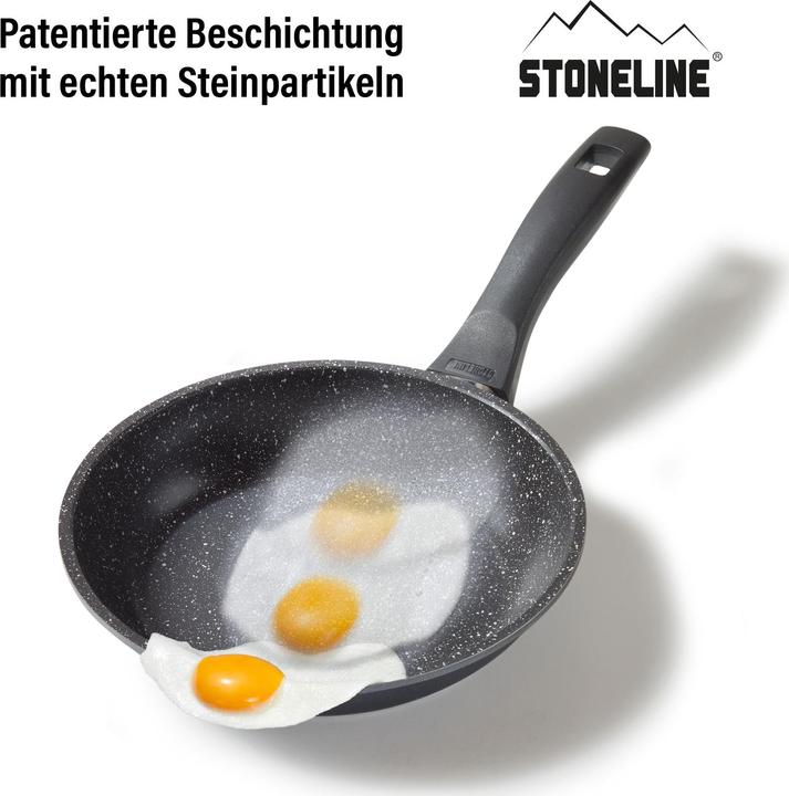 Actual product image Stoneline Pan 6840 Frying, Diameter 20 cm, Suitable for induction hob, Fixed handle, Anthracite (20 cm, Frying pan, Aluminium)