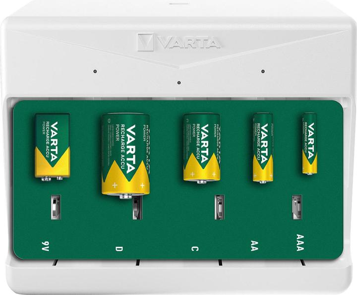 Immagine prodotto Varta Caricabatterie universale (1 pz., D, AAA, AA, C, 9V Block, 1600 mAh, Caricabatterie senza batteria)