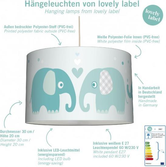 Produktbild Lovely label Hängelampe Häschen & Rehe