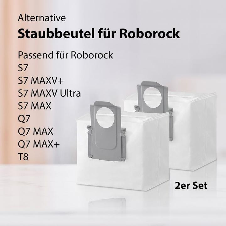 Image du produit Hermex Alternative Staubsaugerbeutel für Roborock S7 S7 MAX Q7 Q7 MAX T8 (2 x)