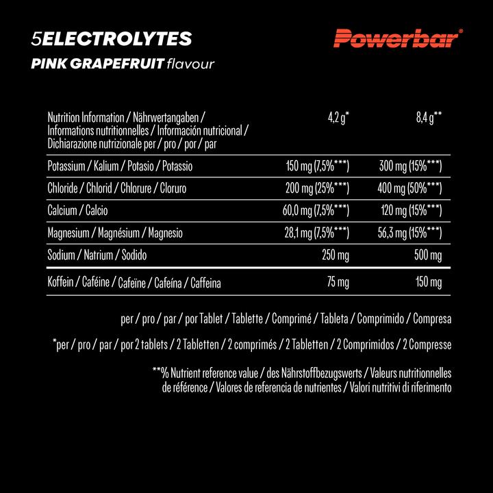 Valori nutrizionali e ingredienti Powerbar 5elettroliti (Pompelmo, 12 x)