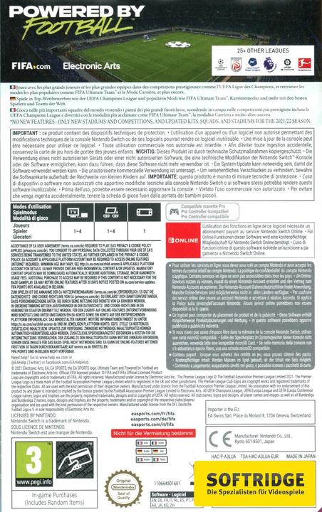 Actual product image EA Games FIFA 22 - Legacy Edition (Switch, Multilingual)