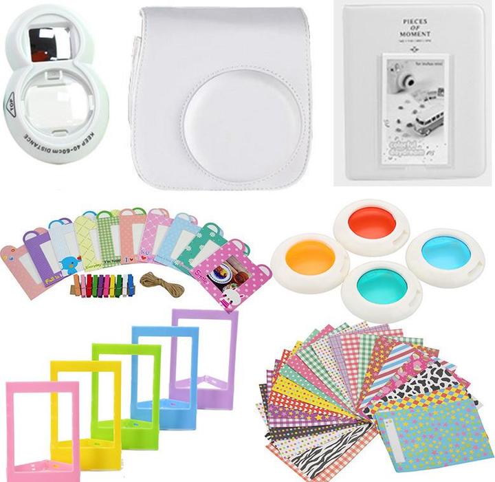 Immagine prodotto JTI Set di accessori per Fujifilm Instax Mini 8/9 - Bianco (Borsa per accessori per fotocamere)