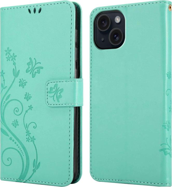 Produktbild Cadorabo Hülle für Apple iPhone 15 mit Blumen Muster (Apple iPhone 15)