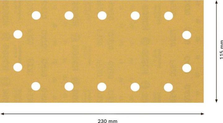 Produktbild Bosch Professional Zubehör EXPERT C470 Schleifpapier mit 14 Löchern für Schwingschleifer, 115 x 230 mm, G 320, 10-tlg. (320)