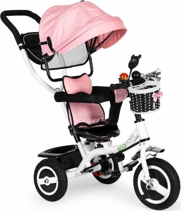Produktbild EcoToys Dreirad mit Schüttler und Führungsstange rosa