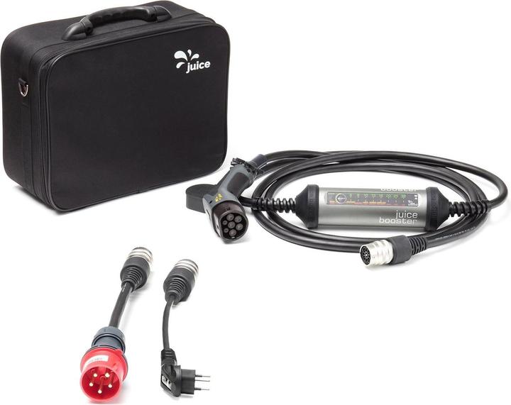 JUICE CONNECTOR Adapter T13 230 V (CH), JUICE BOOSTER 2 mobile charging station, JUICE BOOSTER 2 bag, JUICE CONNECTOR Adapter CEE32 400 V