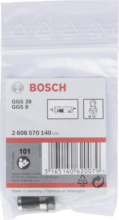 Produktbild Bosch Professional Zubehör Spannzange ohne Spannmutter, 1/4-Zoll, für Bosch-Geradschleifer