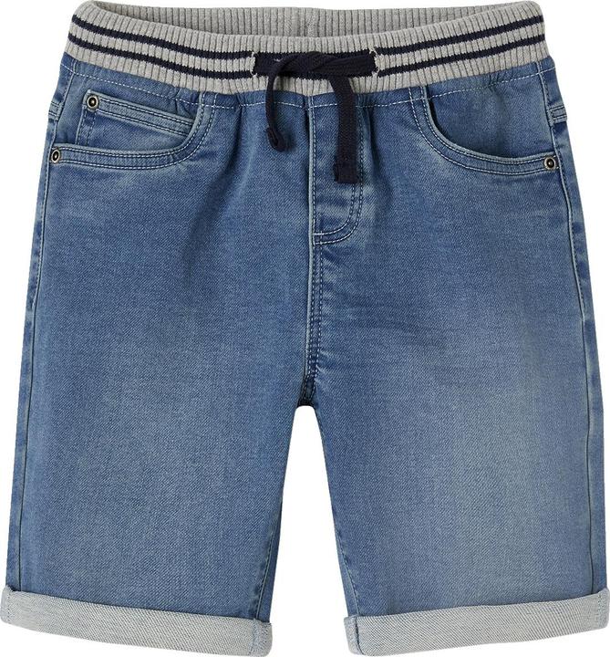 Vertbaudet Jungen Shorts mit Schlupfbund, Denim-Look