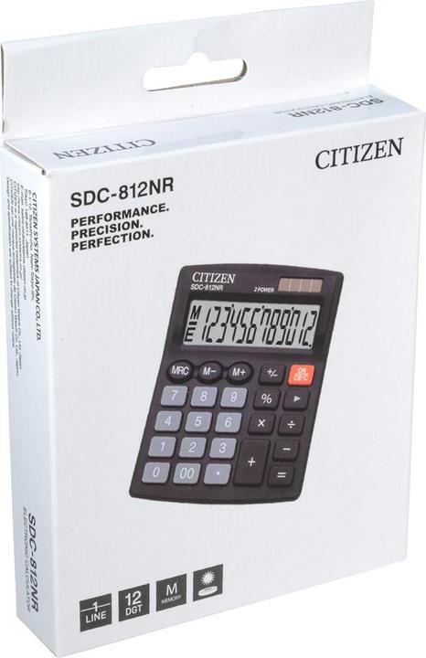 Image du produit Citizen Calculatrice SDC 812NR (Piles, Cellules solaires)