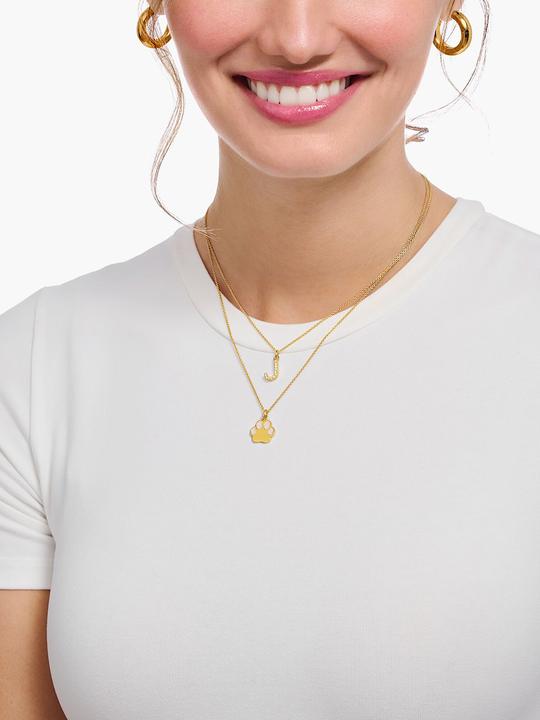Produktbild Thomas Sabo Kette mit Buchstaben-Anhänger J vergoldet (925er Silber, 38 - 45 cm)