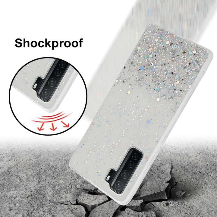 Immagine prodotto Cadorabo Custodia per Huawei P40 LITE 5G / NOVA 7 SE TPU funkelnder Glitter (Huawei Nova 7 SE, Huawei P40 Lite 5G)