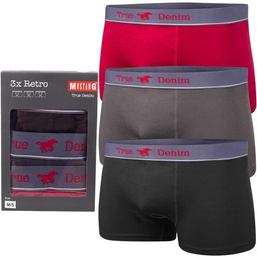 Mustang Herren-Boxershorts im 3er-Pack (XL, 3er Pack)