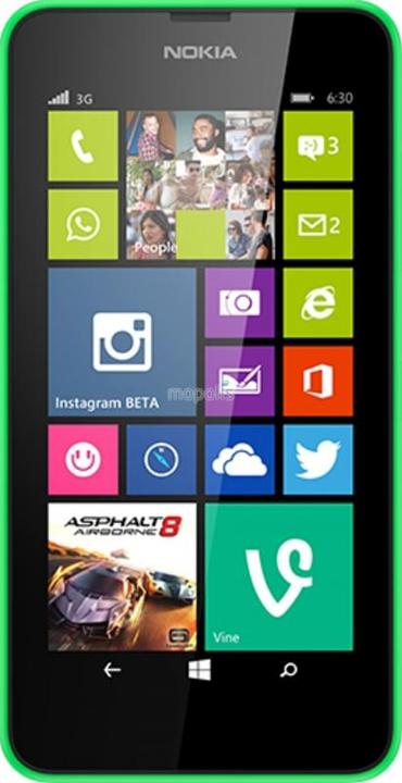 Image du produit Nokia Lumia 530 (4 Go, Vert, 4", Double SIM, 5 Mpx, 3G)