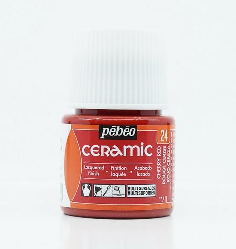 Image du produit Pebeo Couleur pour la Céramique (Rouge cerise, 45 ml)